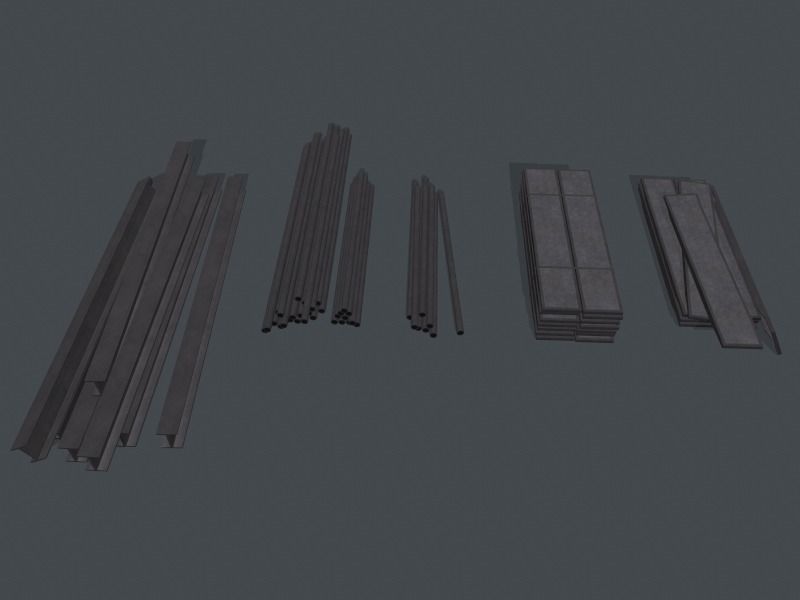 Modular Scaffolding Set Free low-poly 3D model_6