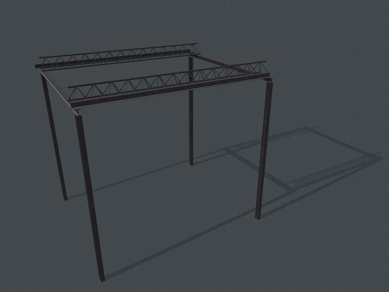 Modular Scaffolding Set Free low-poly 3D model_10