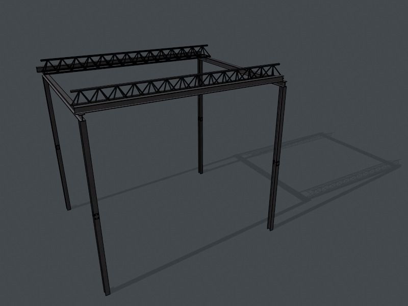 Modular Scaffolding Set Free low-poly 3D model_11