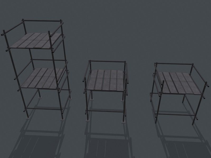Modular Scaffolding Set Free low-poly 3D model_8