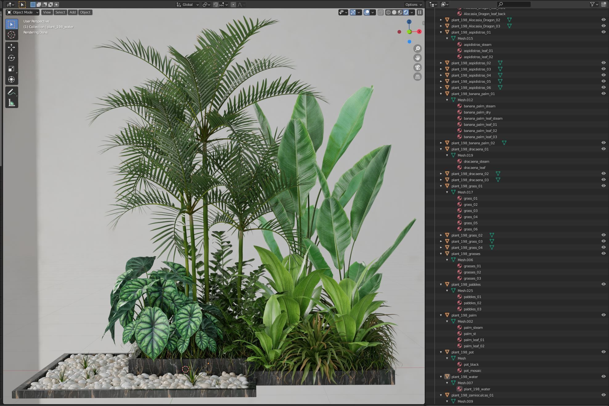 Plants collection 198 3D model_3