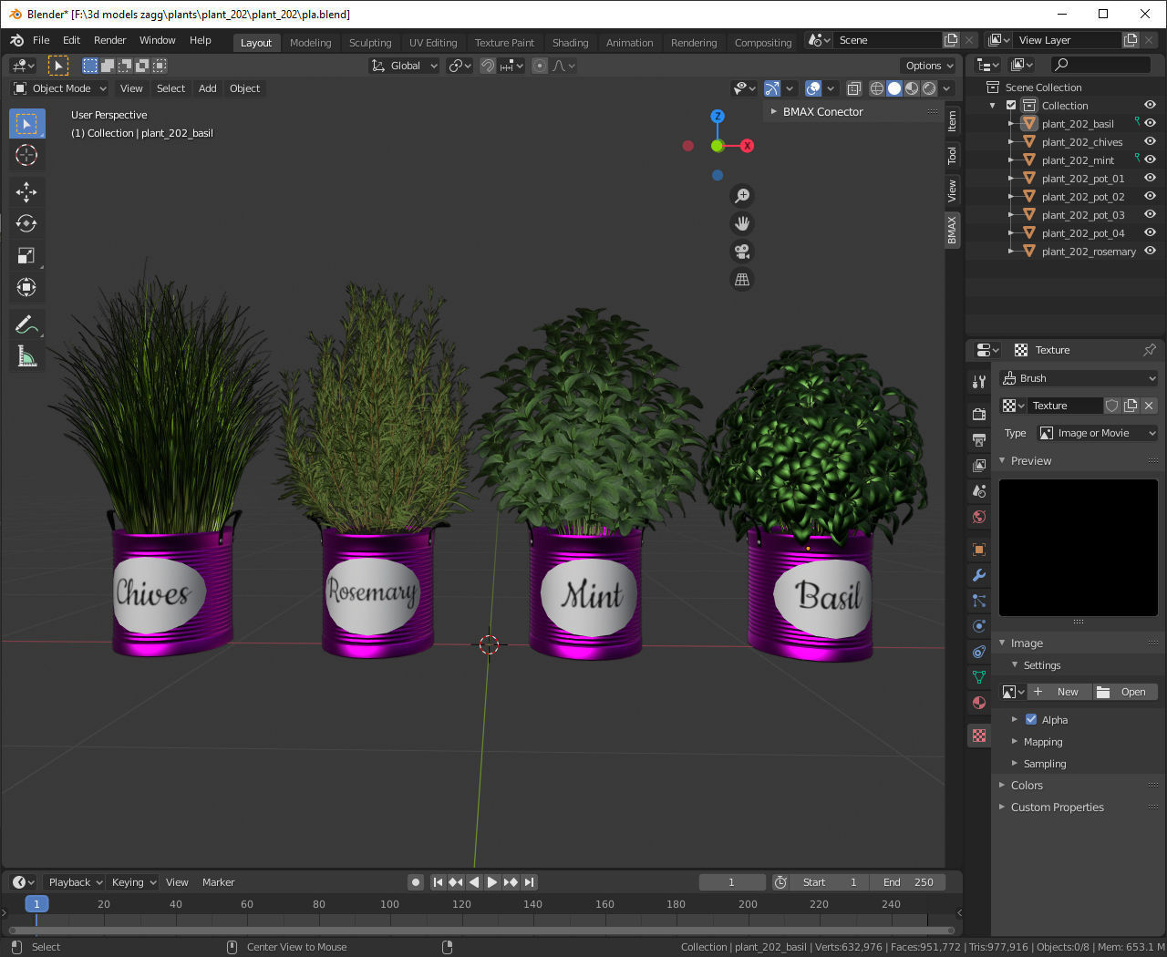 Plants collection 202 3D model_7