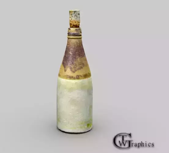 Antique Stoneware Bottle Low-poly 3D model