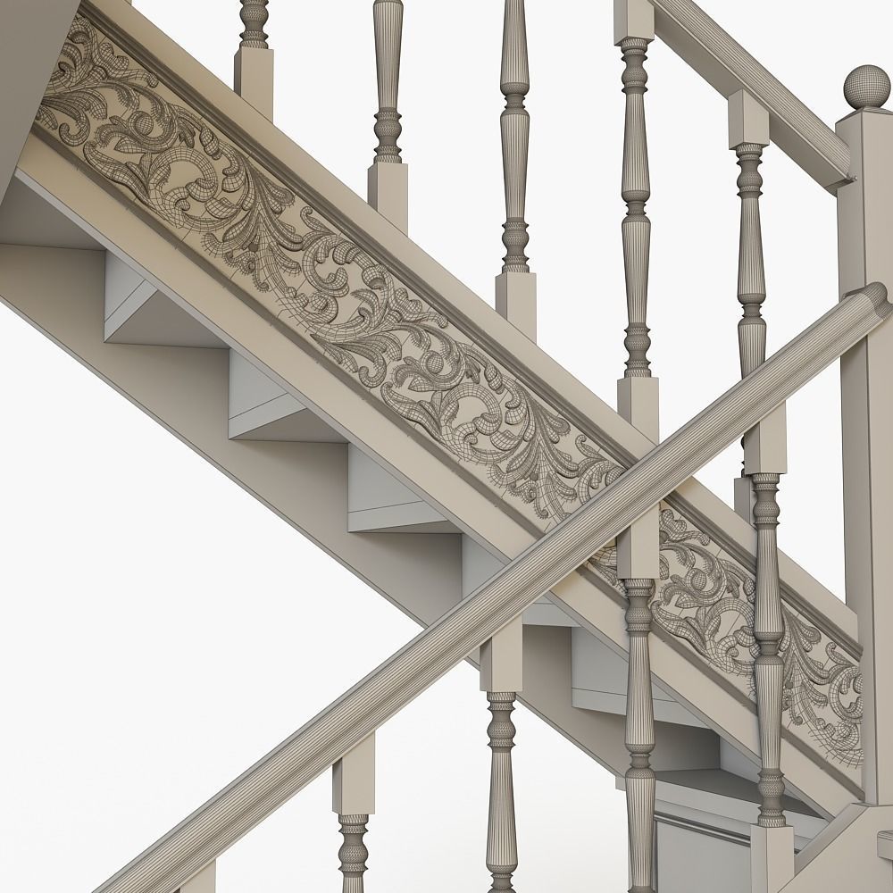classical stairs 3D model_5