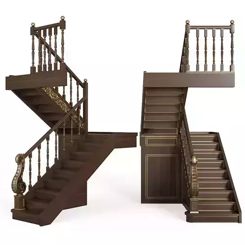 classical stairs 3D model