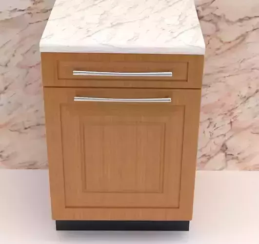Contemporary  Kitchen Unit  With Marble Worktop-Single