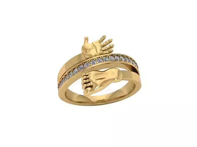 Ring Diamond limbs R204 3D print model