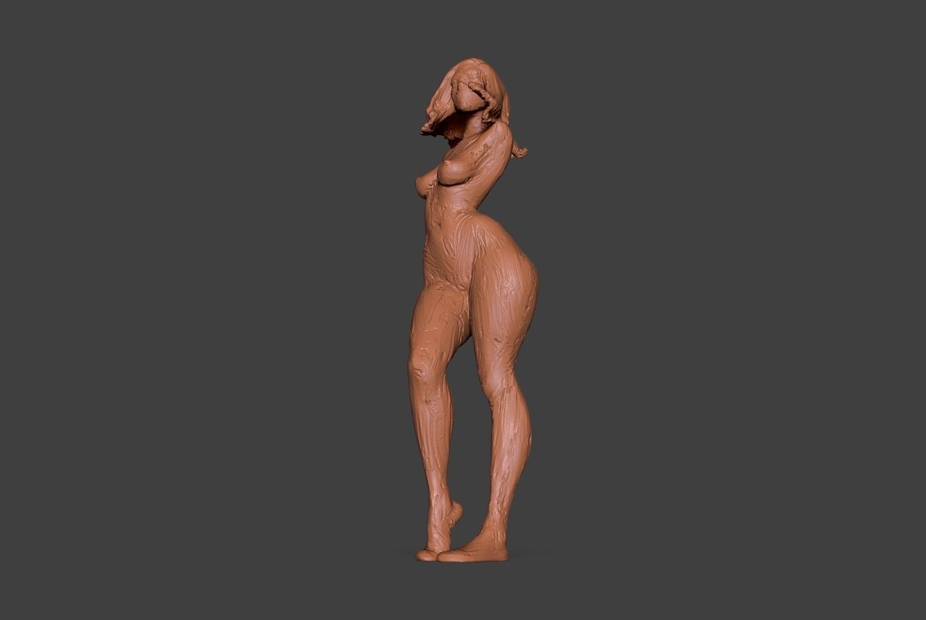 Clay Girl 7 3D print model_12