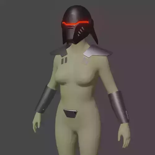 Star wars second sister Inquisitor Helmet armor - 3d model stl