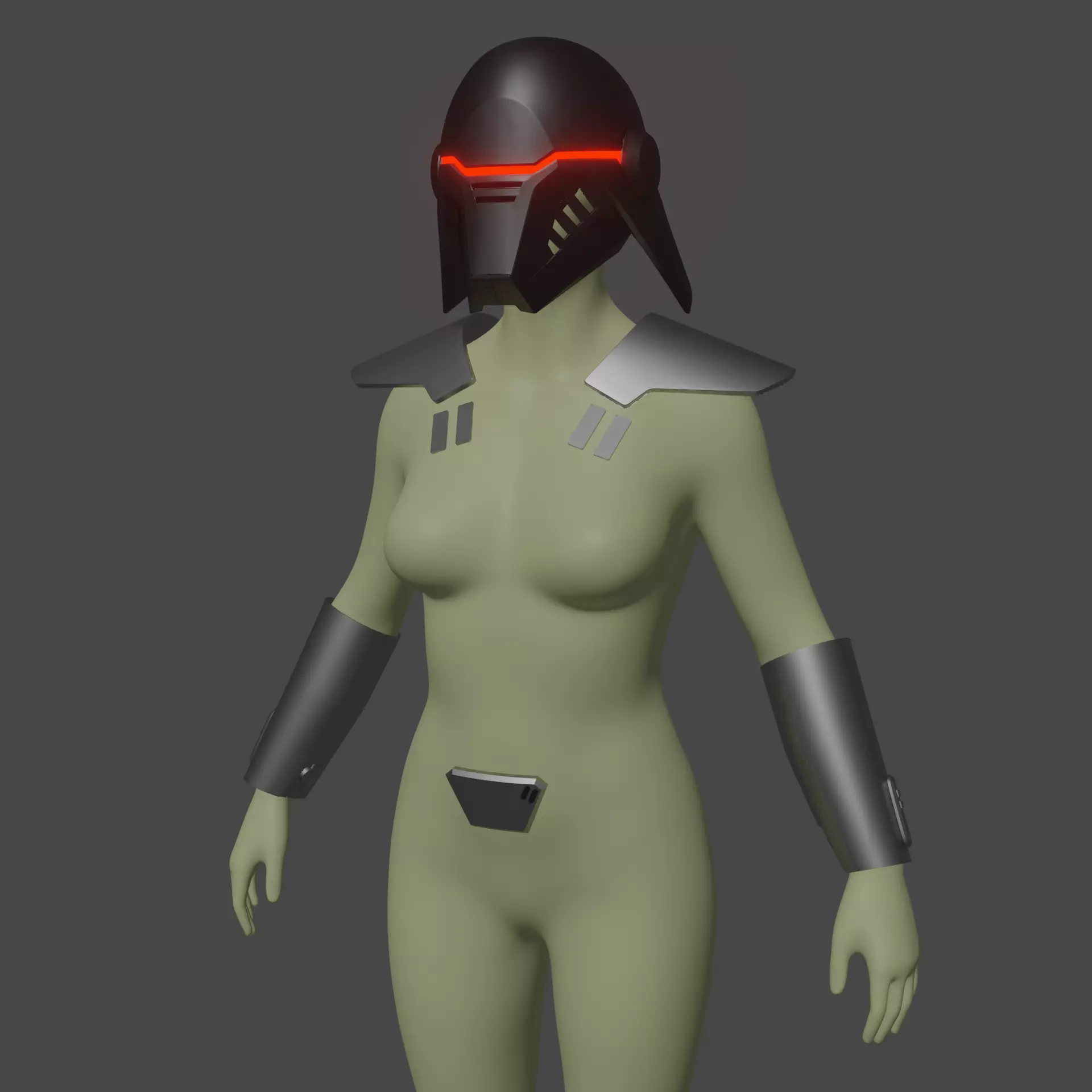Star wars second sister Inquisitor Helmet armor - 3d model stl 3D print model_0