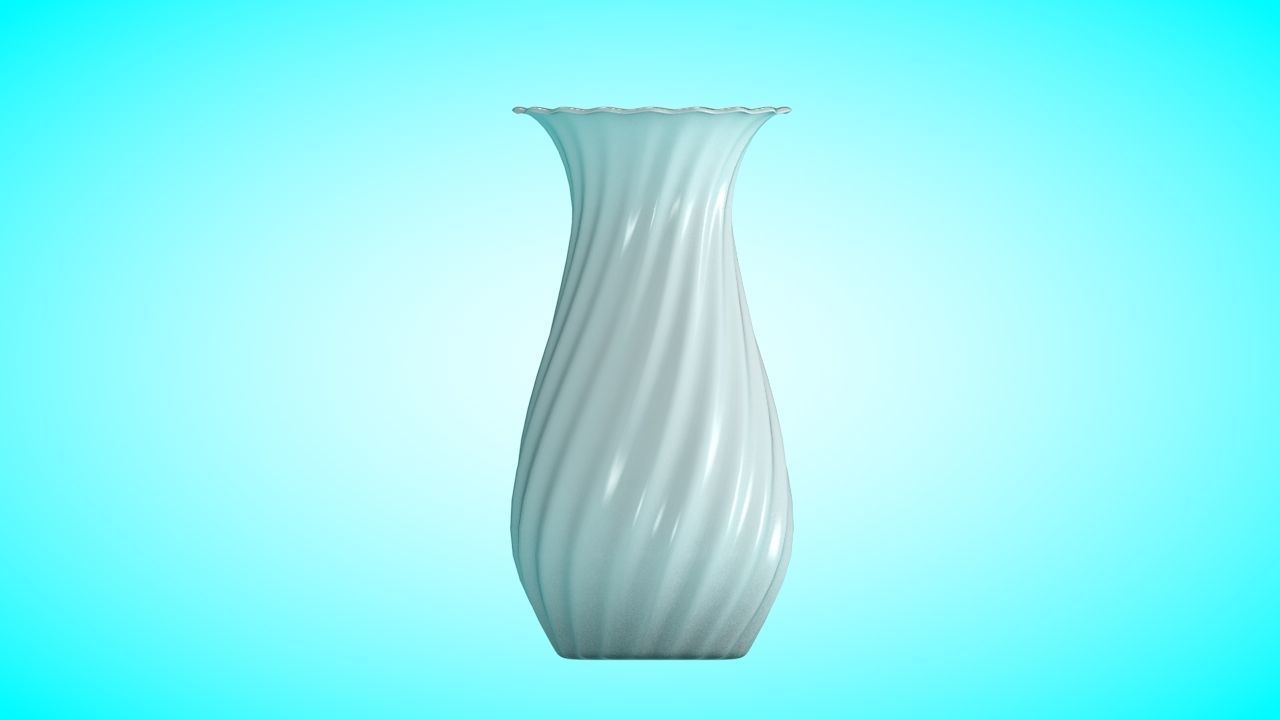 Vase 1 toilet brush Low-poly 3D model_5