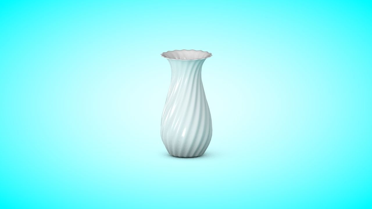 Vase 1 toilet brush Low-poly 3D model_4