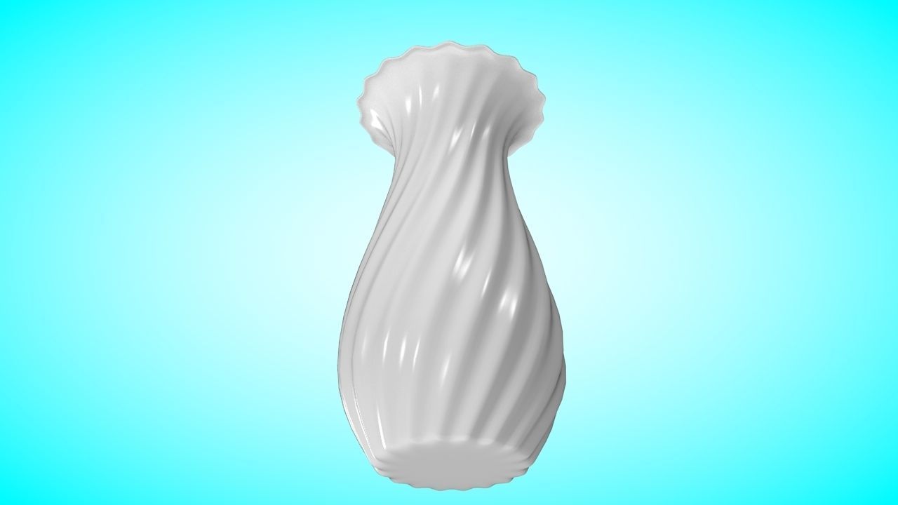 Vase 1 toilet brush Low-poly 3D model_3