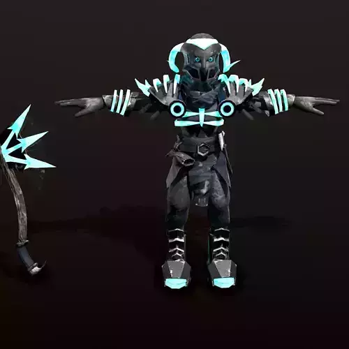 Icy Death Knight Stylized character