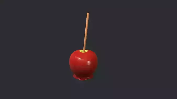 Candy Apple - Caramel Apple - Toffee Apple Low-poly 3D model