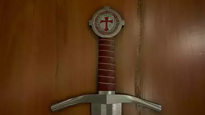 Accolade Sword of the Knights Templar Low-poly 3D model