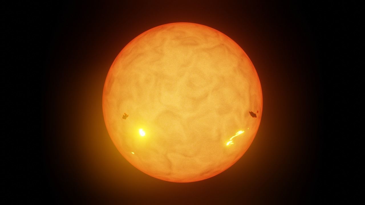 A procedural photorealistic sun animation 3D model_5