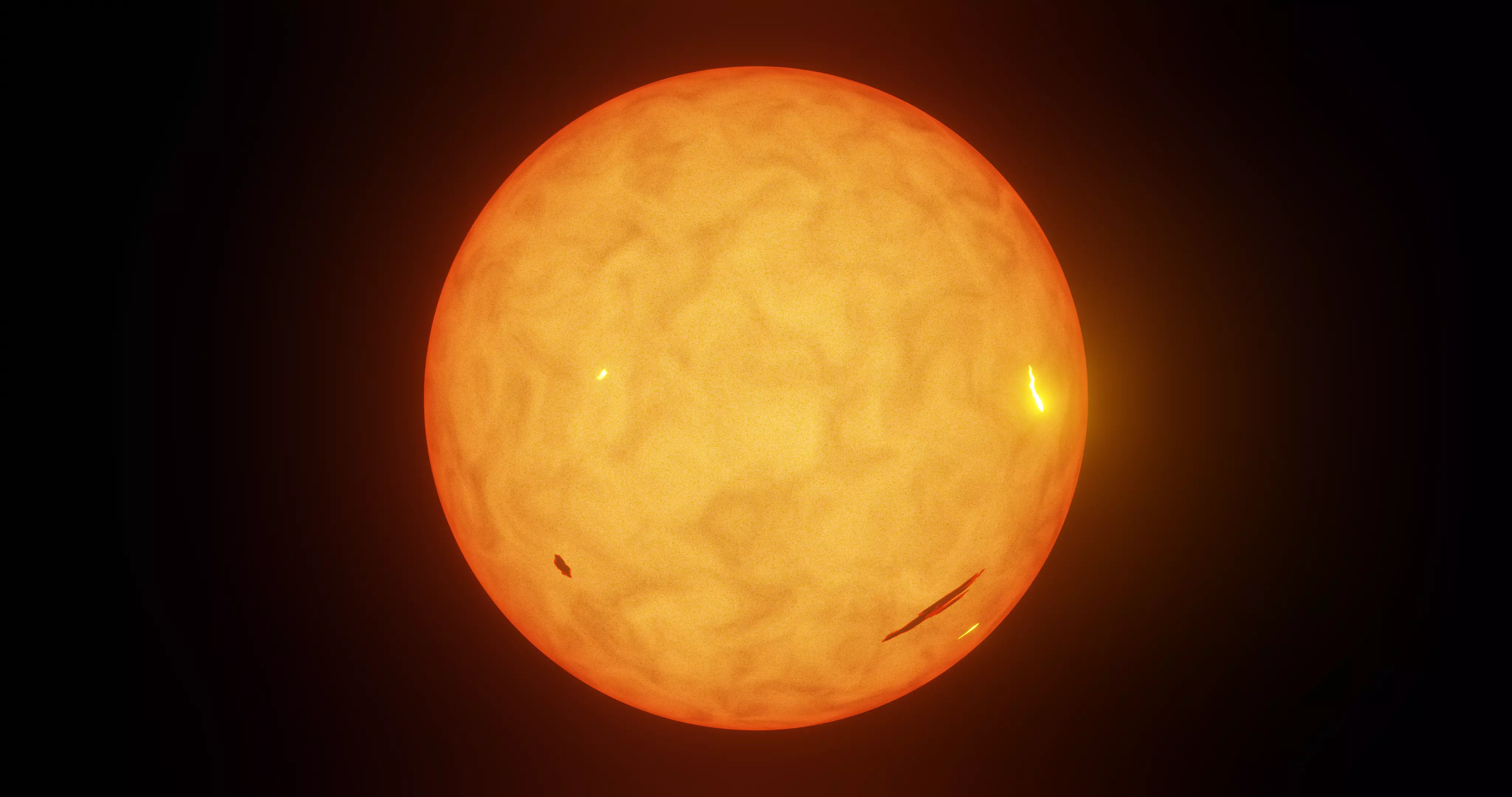 A procedural photorealistic sun animation 3D model_0