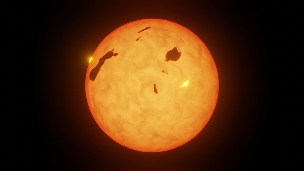 A procedural photorealistic sun animation 3D model_3