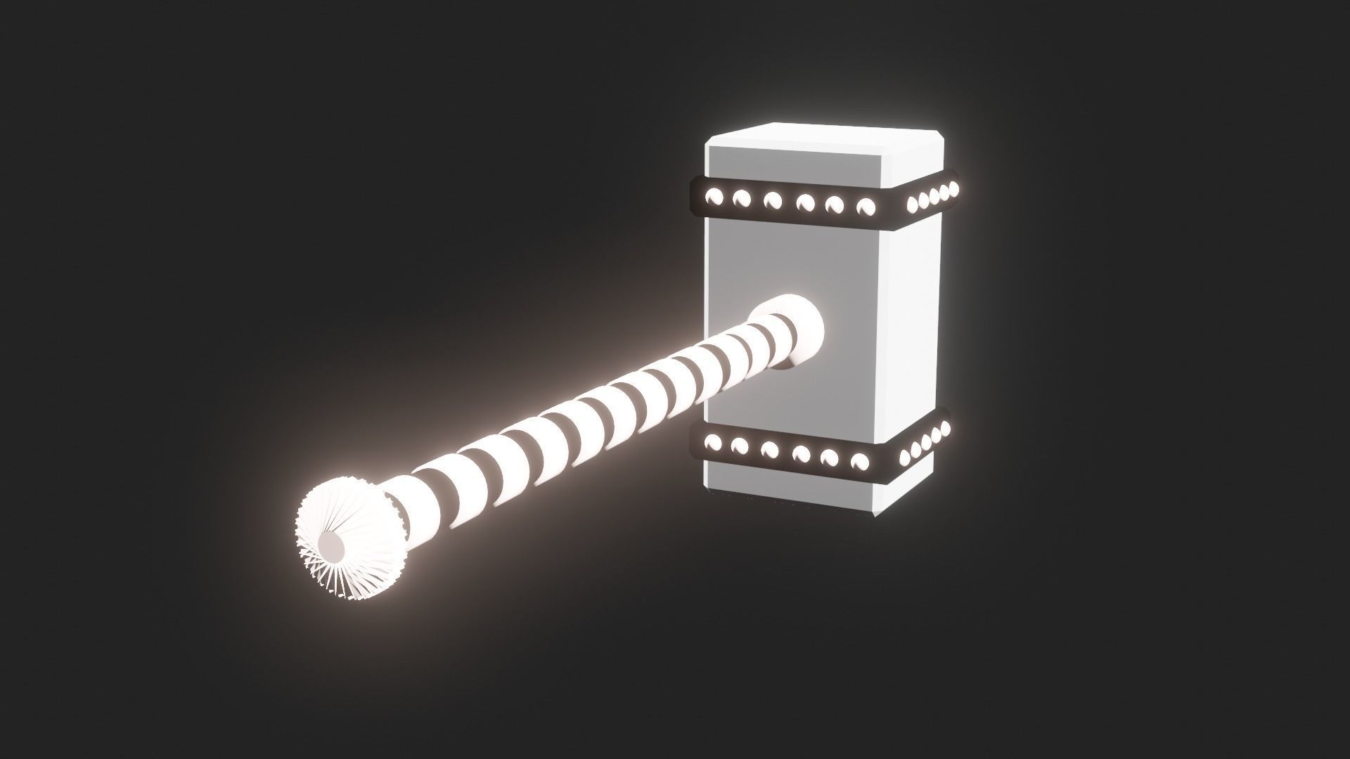  The hammer Low-poly 3D model_4