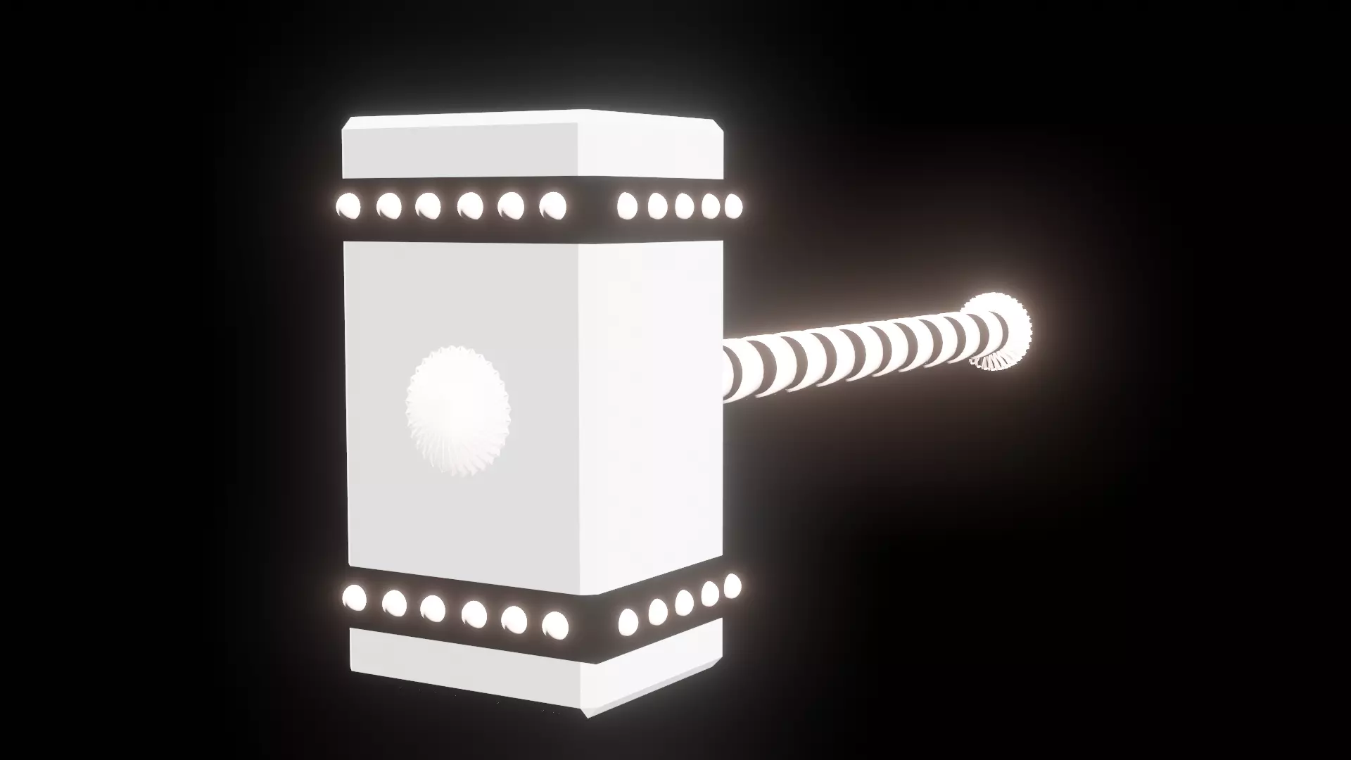  The hammer Low-poly 3D model_0