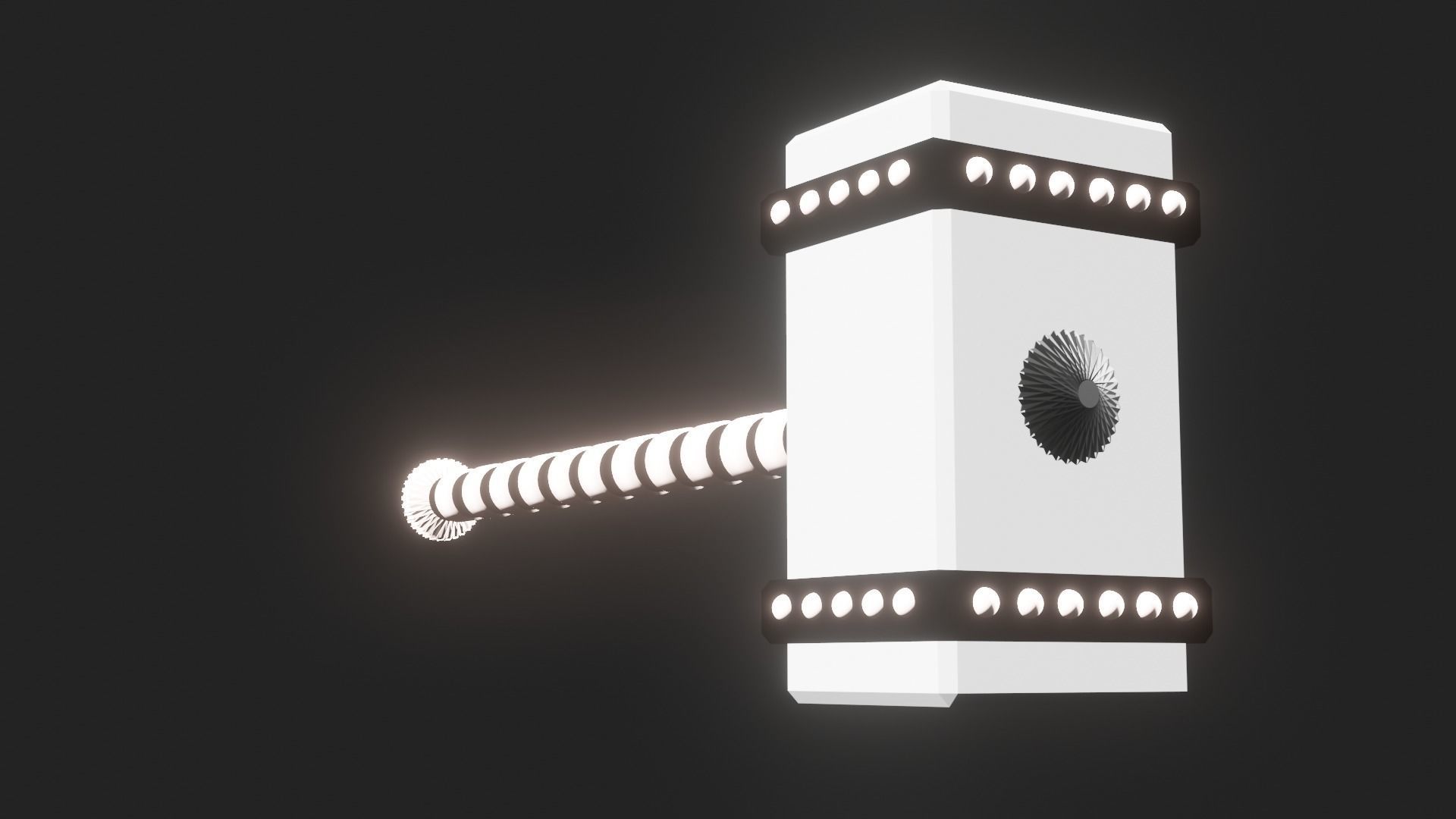  The hammer Low-poly 3D model_2