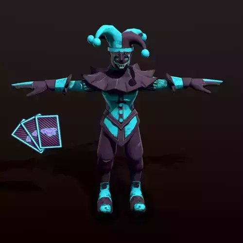 Joker Stylized Character Low-poly 3D model