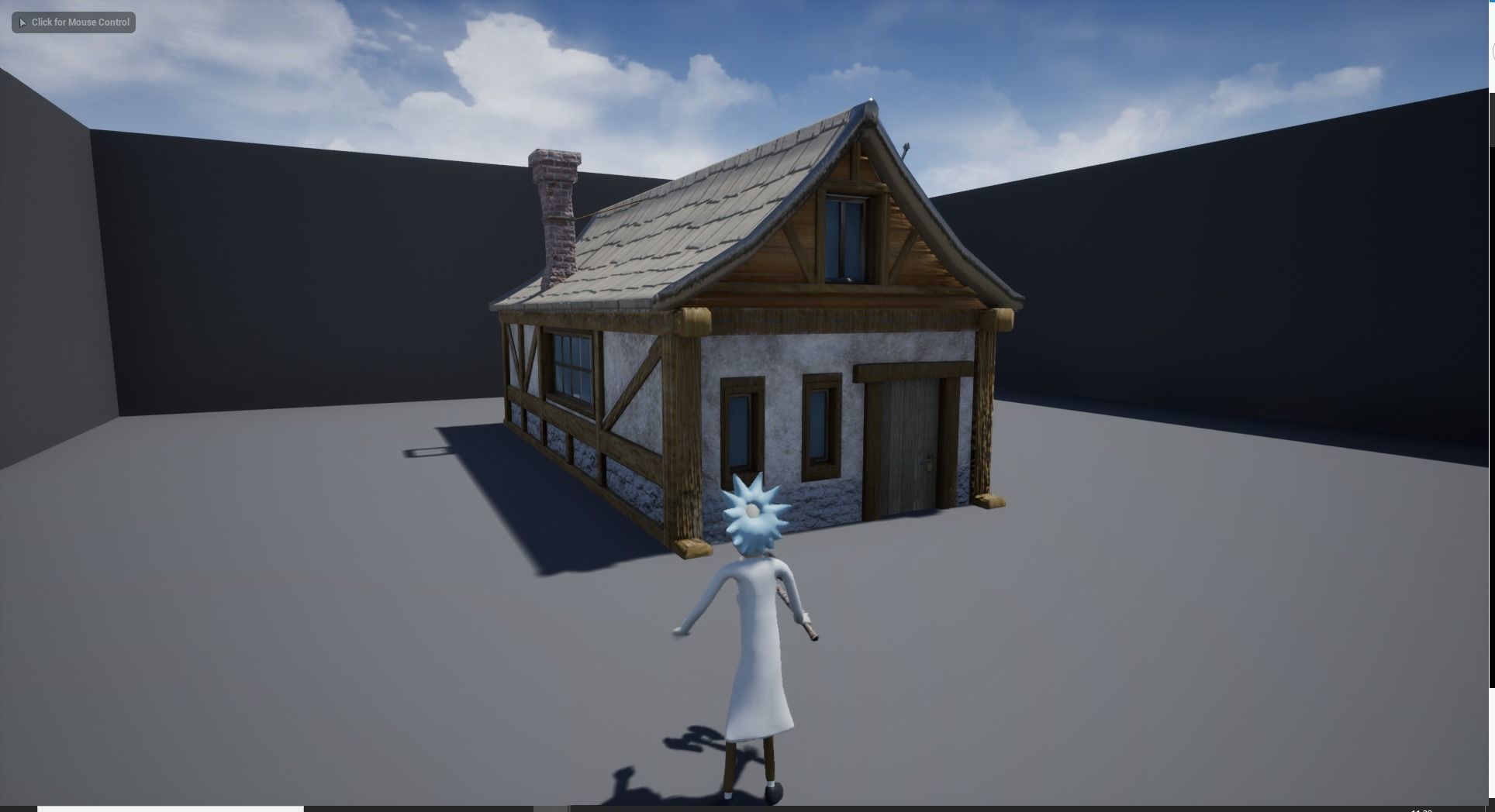 Medieval fantasy house Low-poly 3D model_6