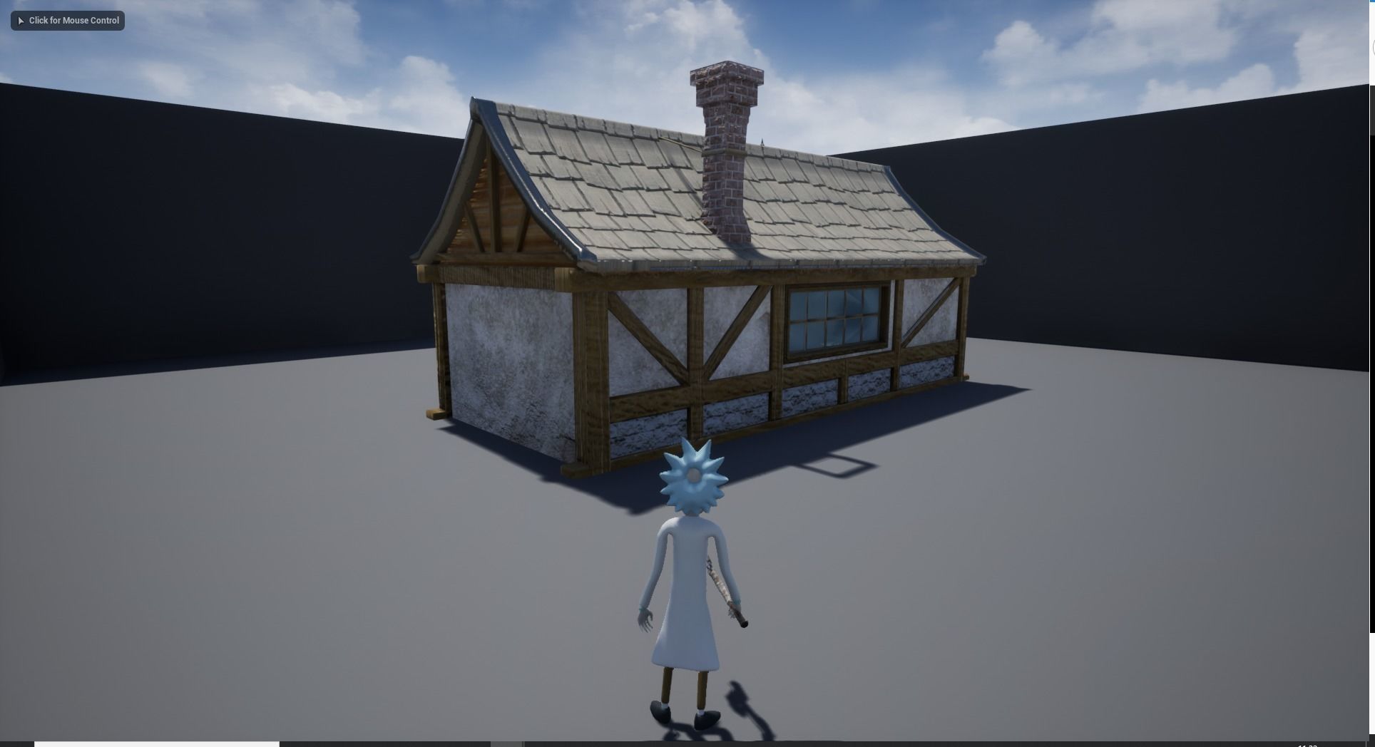 Medieval fantasy house Low-poly 3D model_7