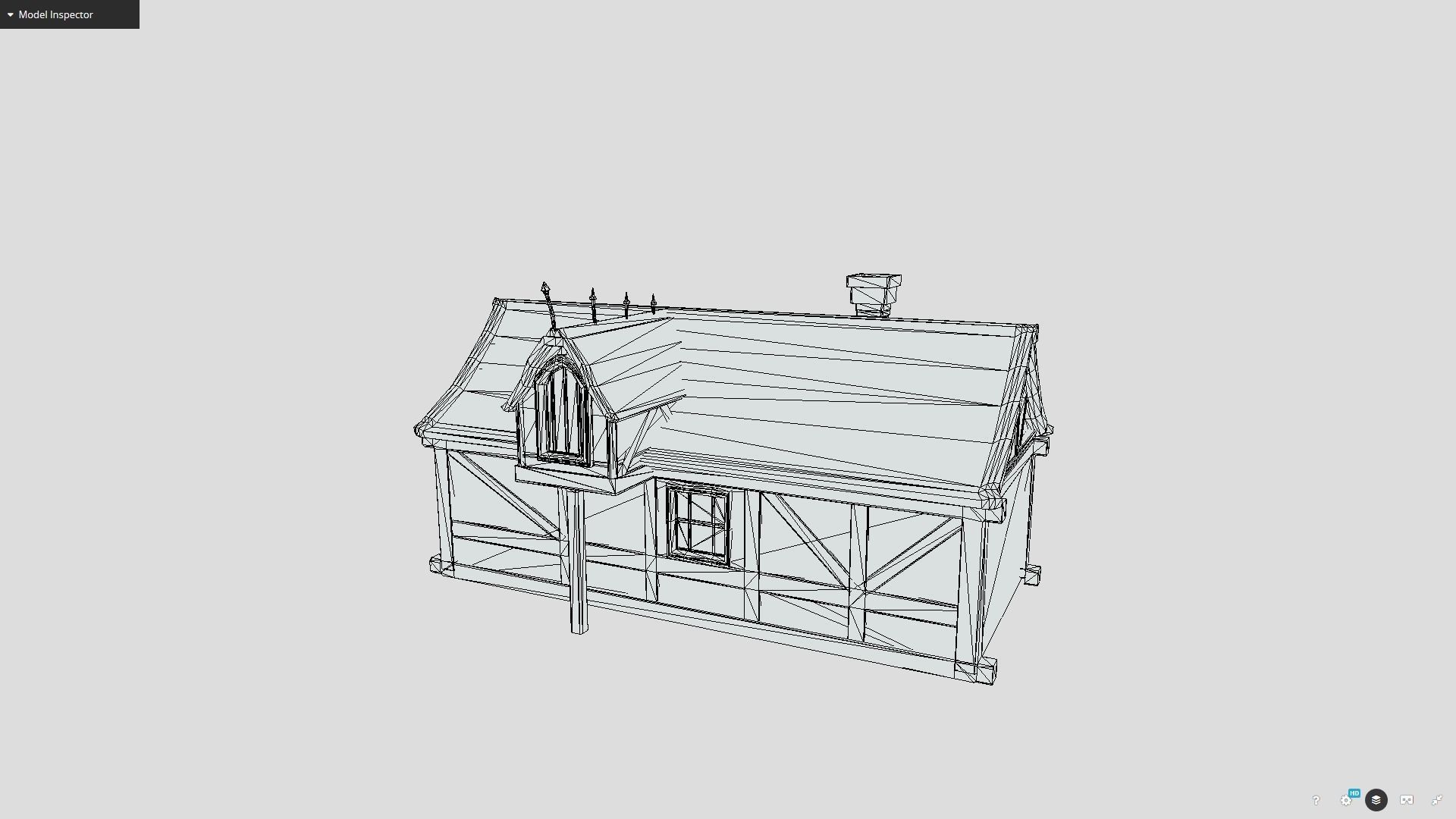 Medieval fantasy house Low-poly 3D model_3