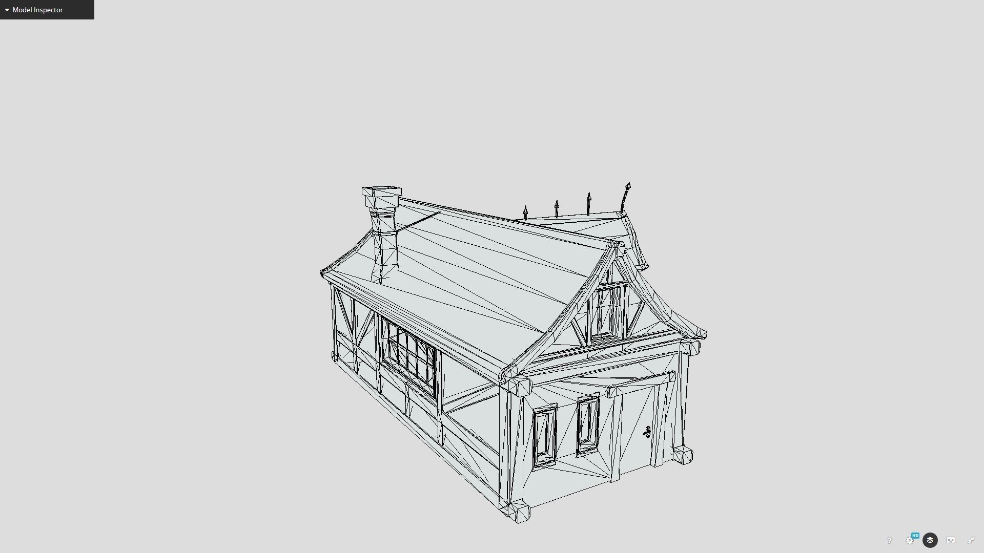 Medieval fantasy house Low-poly 3D model_9