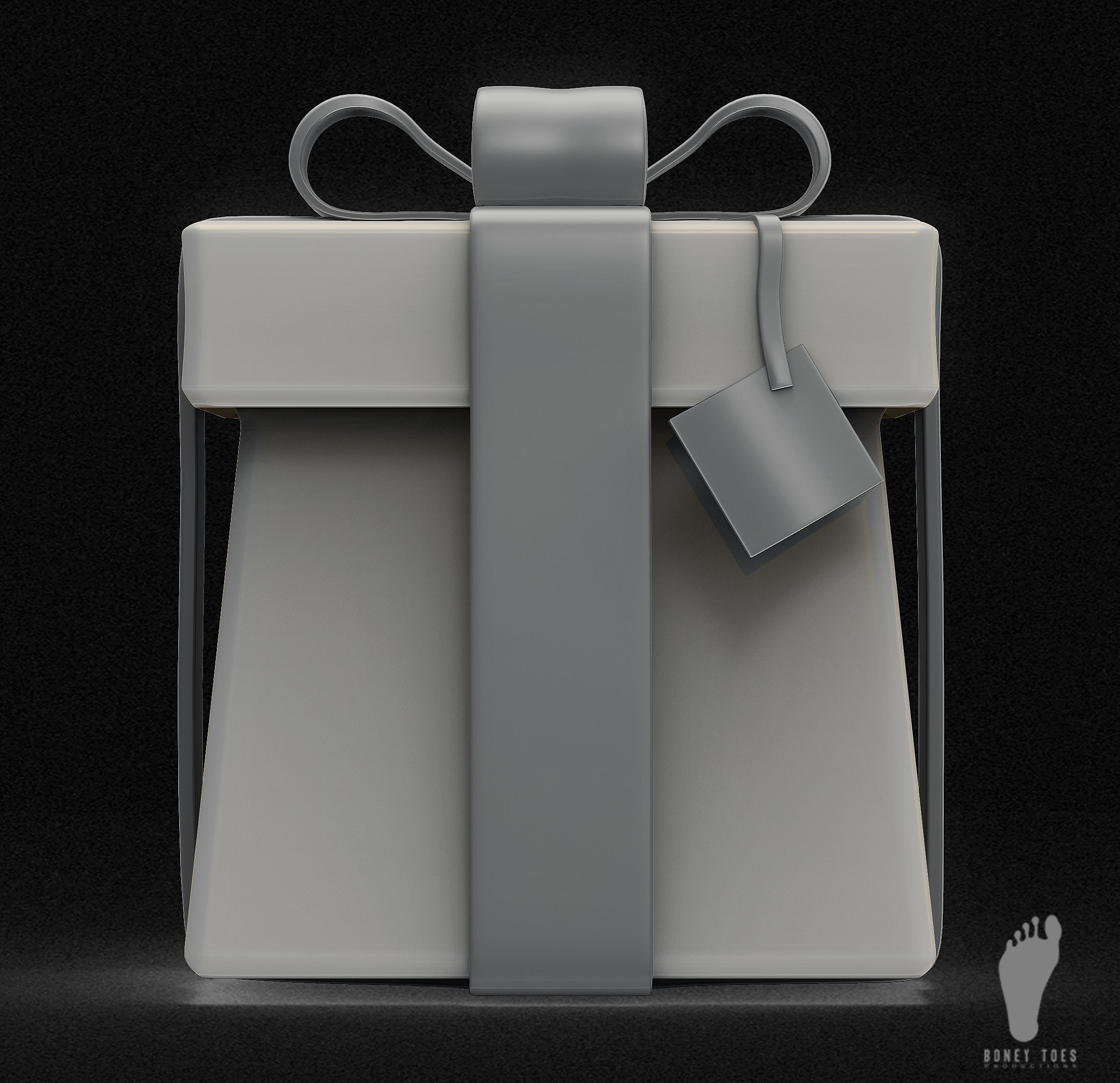 3D Birthday Gift Box 3D model_3
