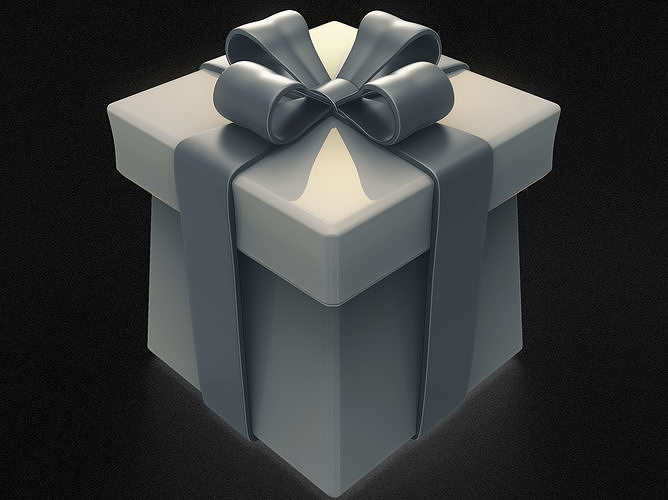 3D Birthday Gift Box 3D model