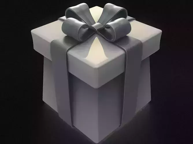 3D Birthday Gift Box 3D model
