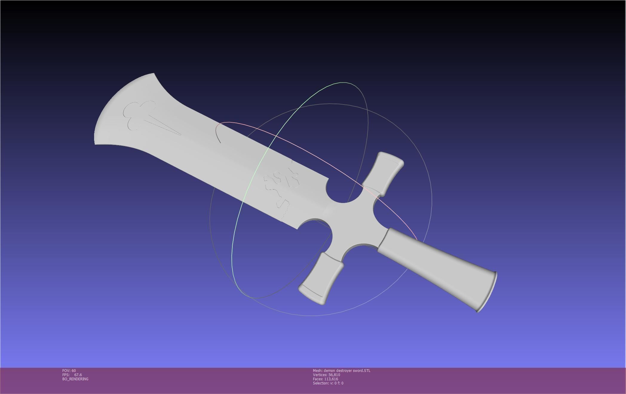 Black Clover Demon Destroyer Sword Printable Assembly 3D print model_140