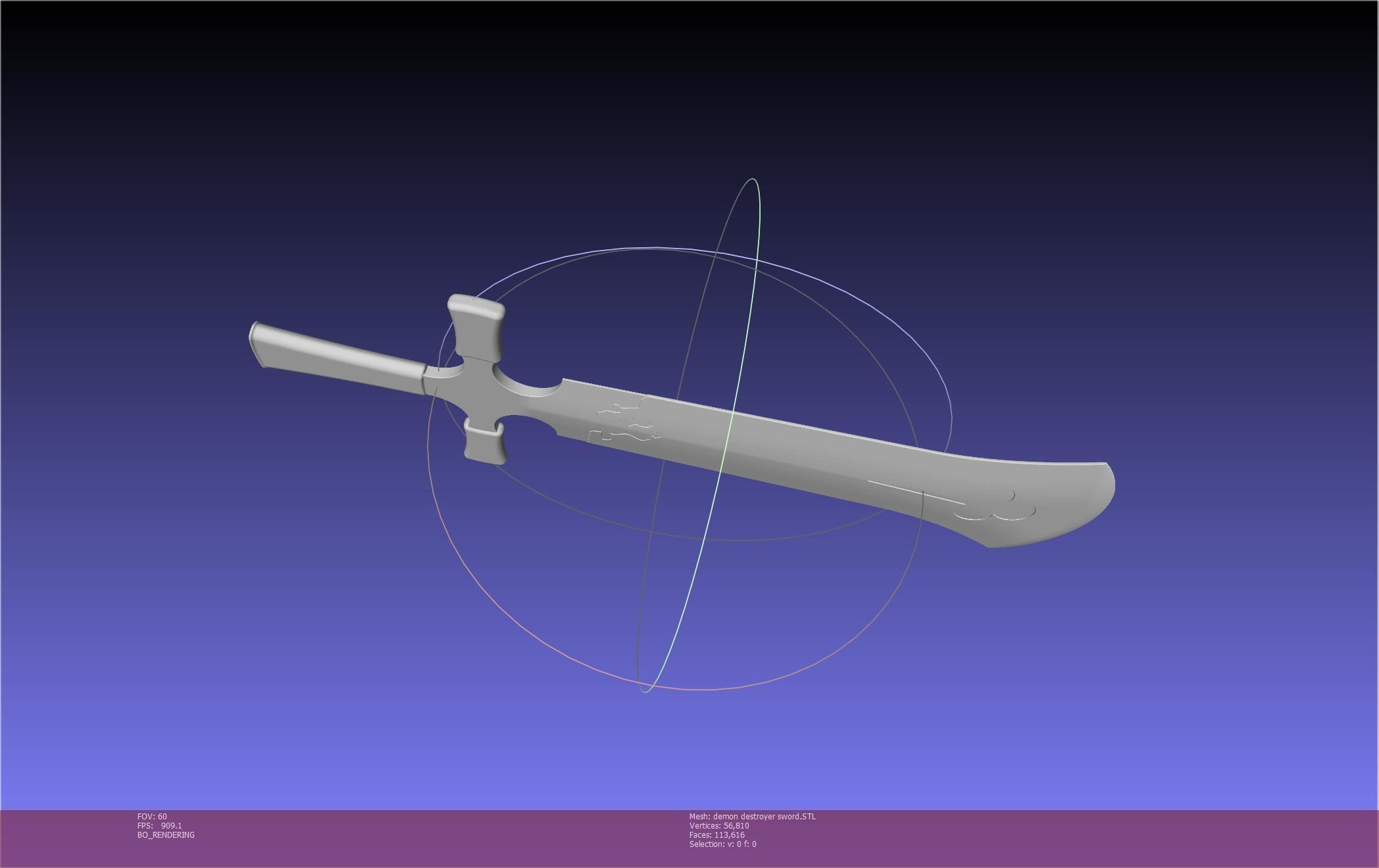 Black Clover Demon Destroyer Sword Printable Assembly 3D print model_49