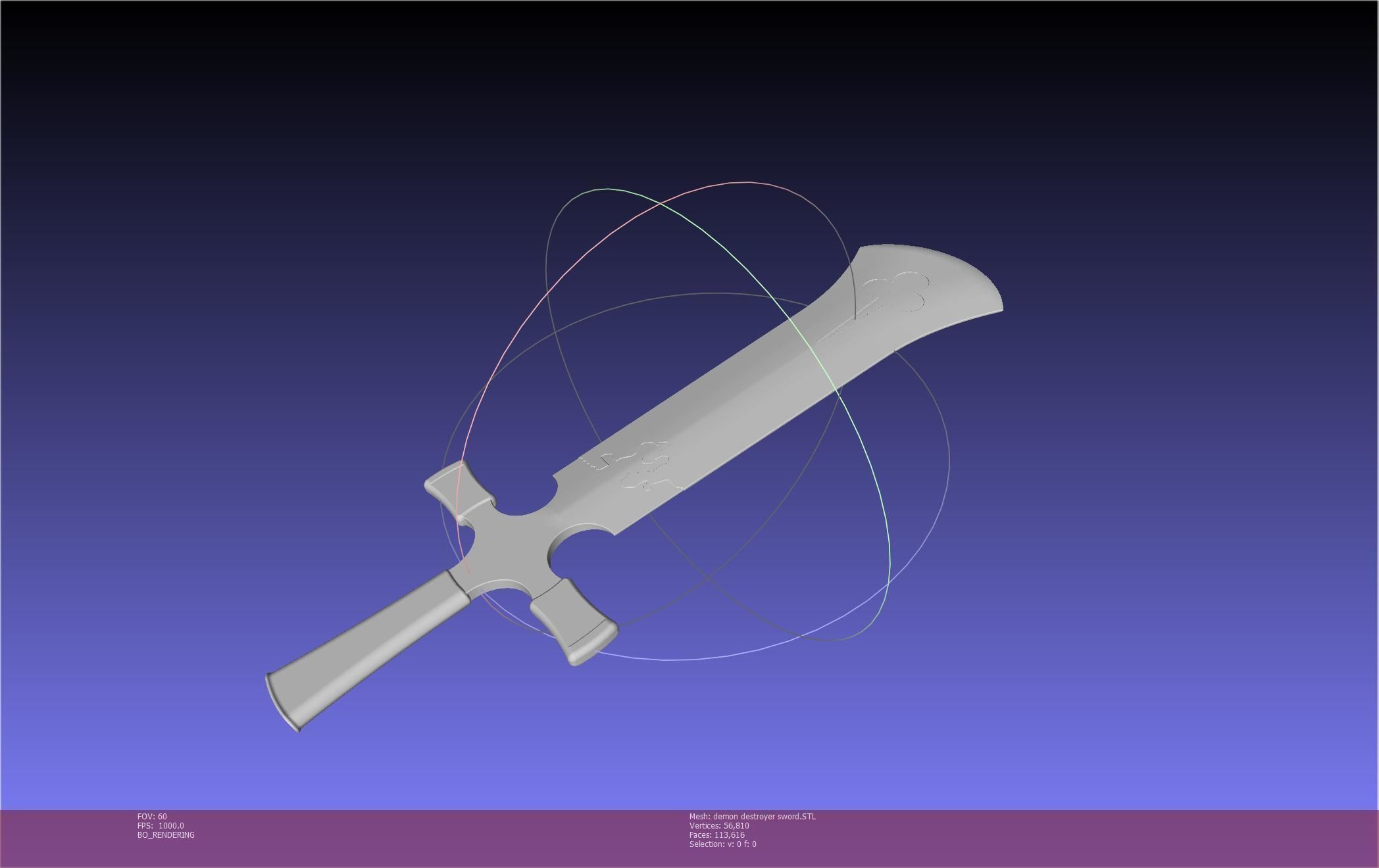 Black Clover Demon Destroyer Sword Printable Assembly 3D print model_37