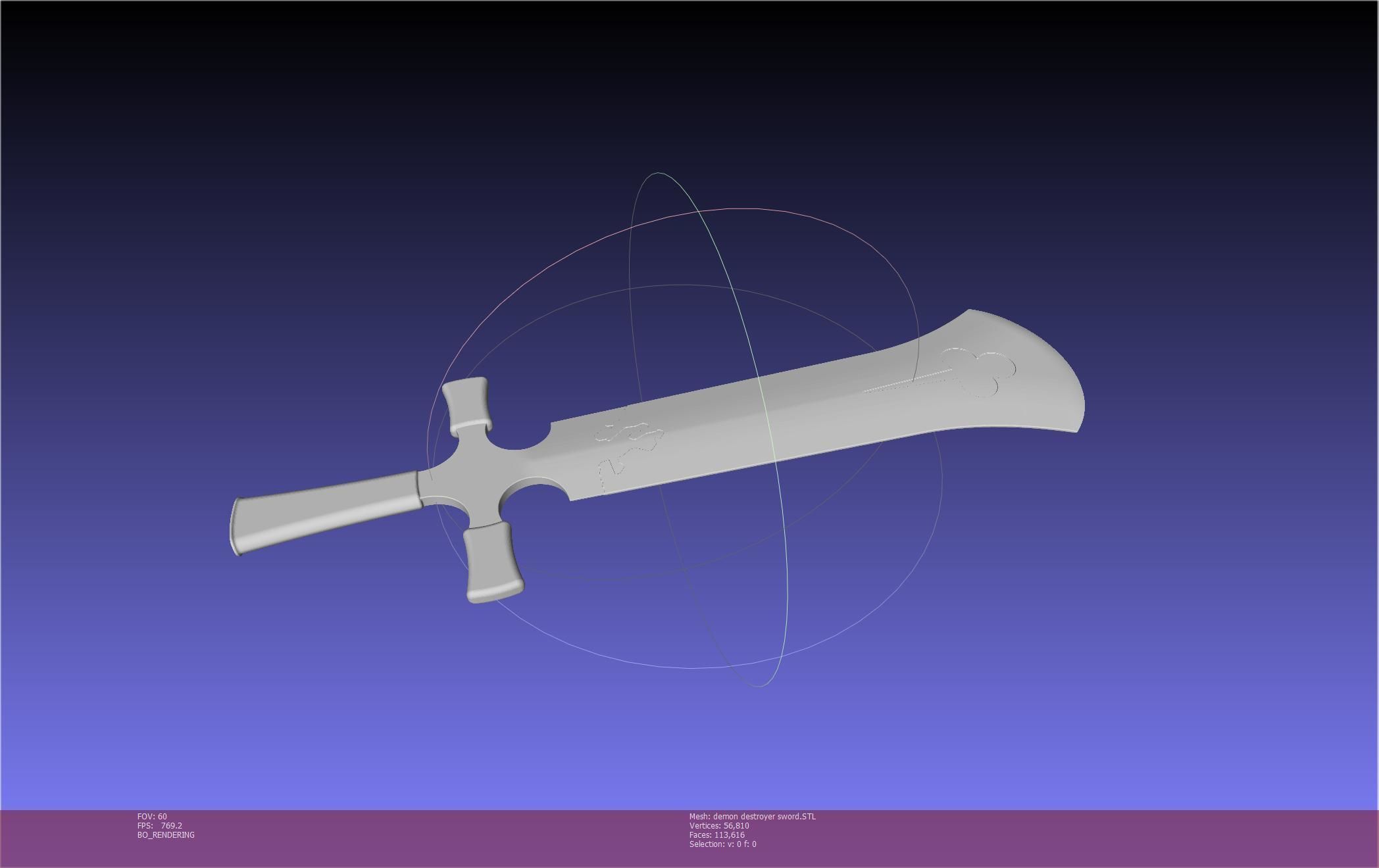 Black Clover Demon Destroyer Sword Printable Assembly 3D print model_16