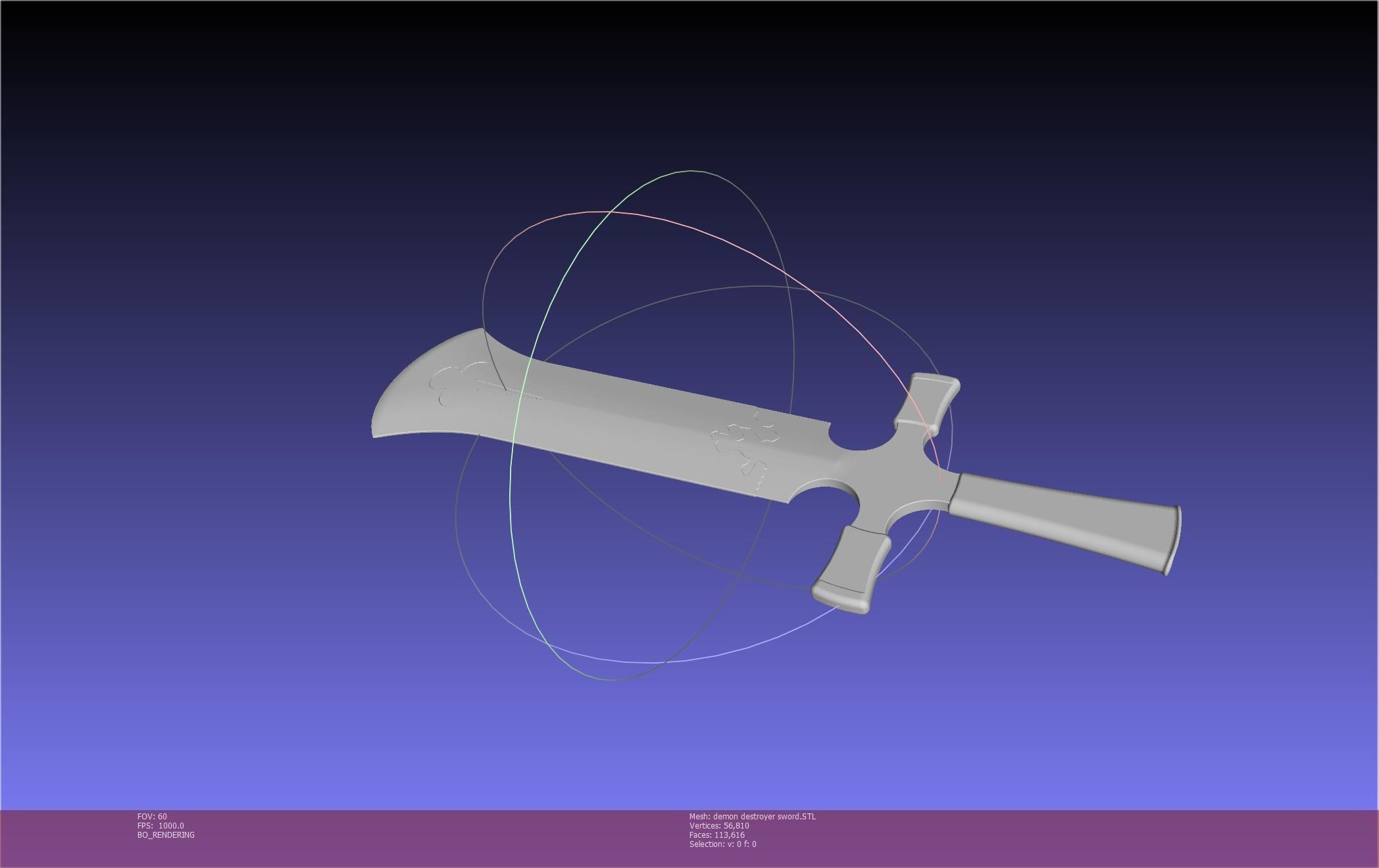 Black Clover Demon Destroyer Sword Printable Assembly 3D print model_40