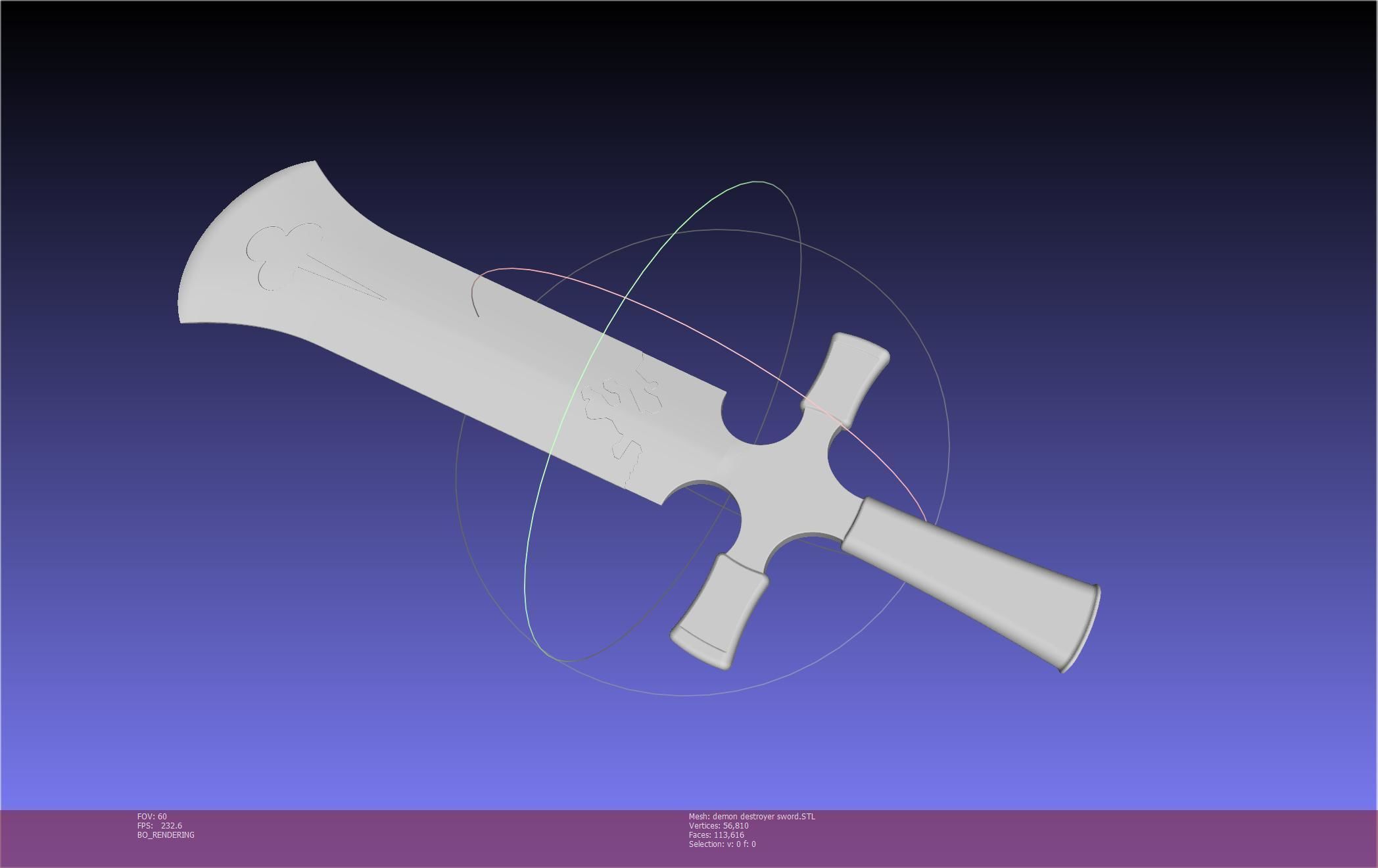 Black Clover Demon Destroyer Sword Printable Assembly 3D print model_142