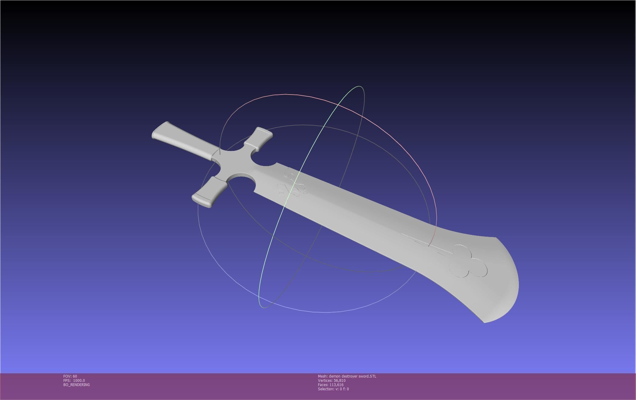 Black Clover Demon Destroyer Sword Printable Assembly 3D print model_38