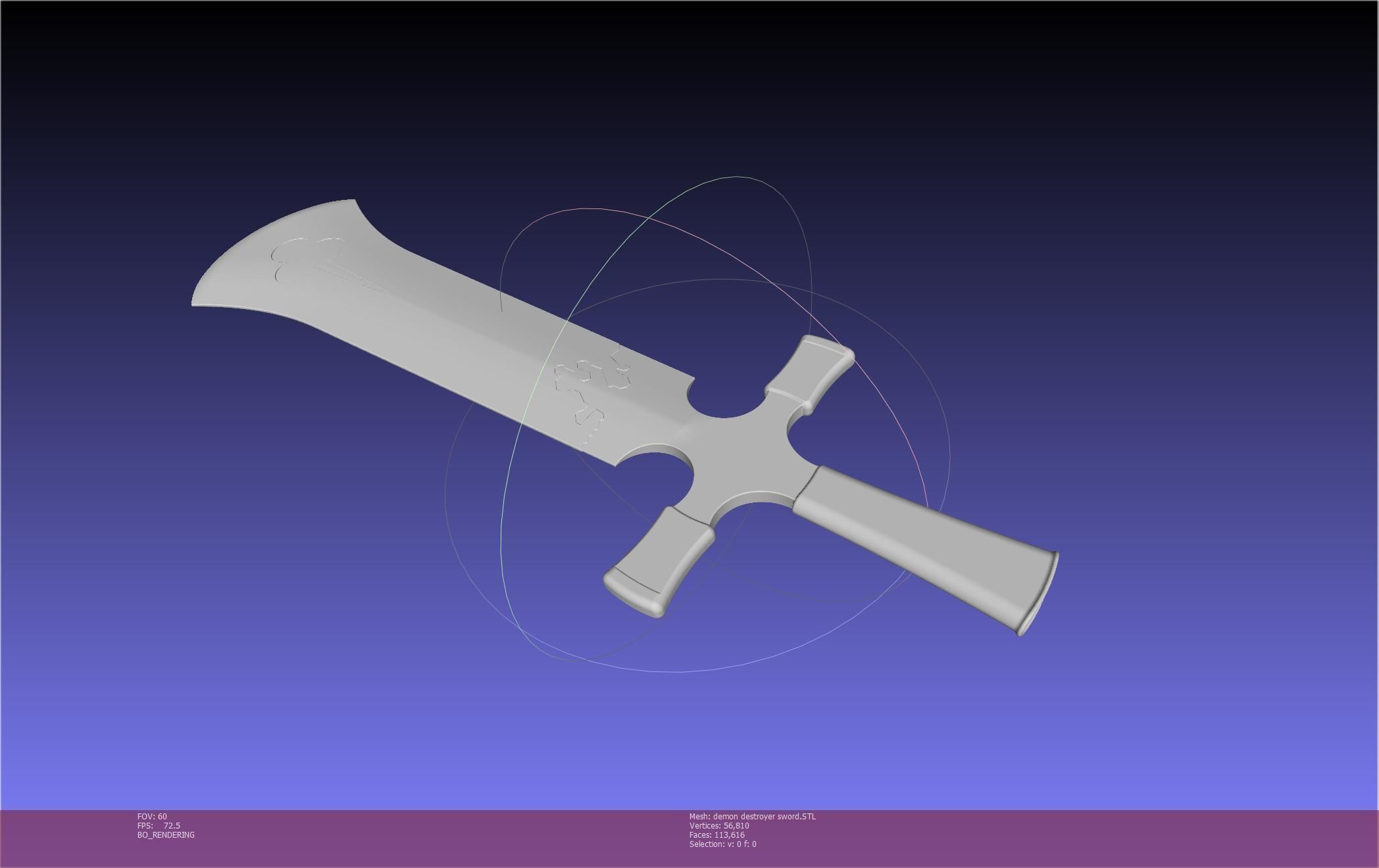 Black Clover Demon Destroyer Sword Printable Assembly 3D print model_134