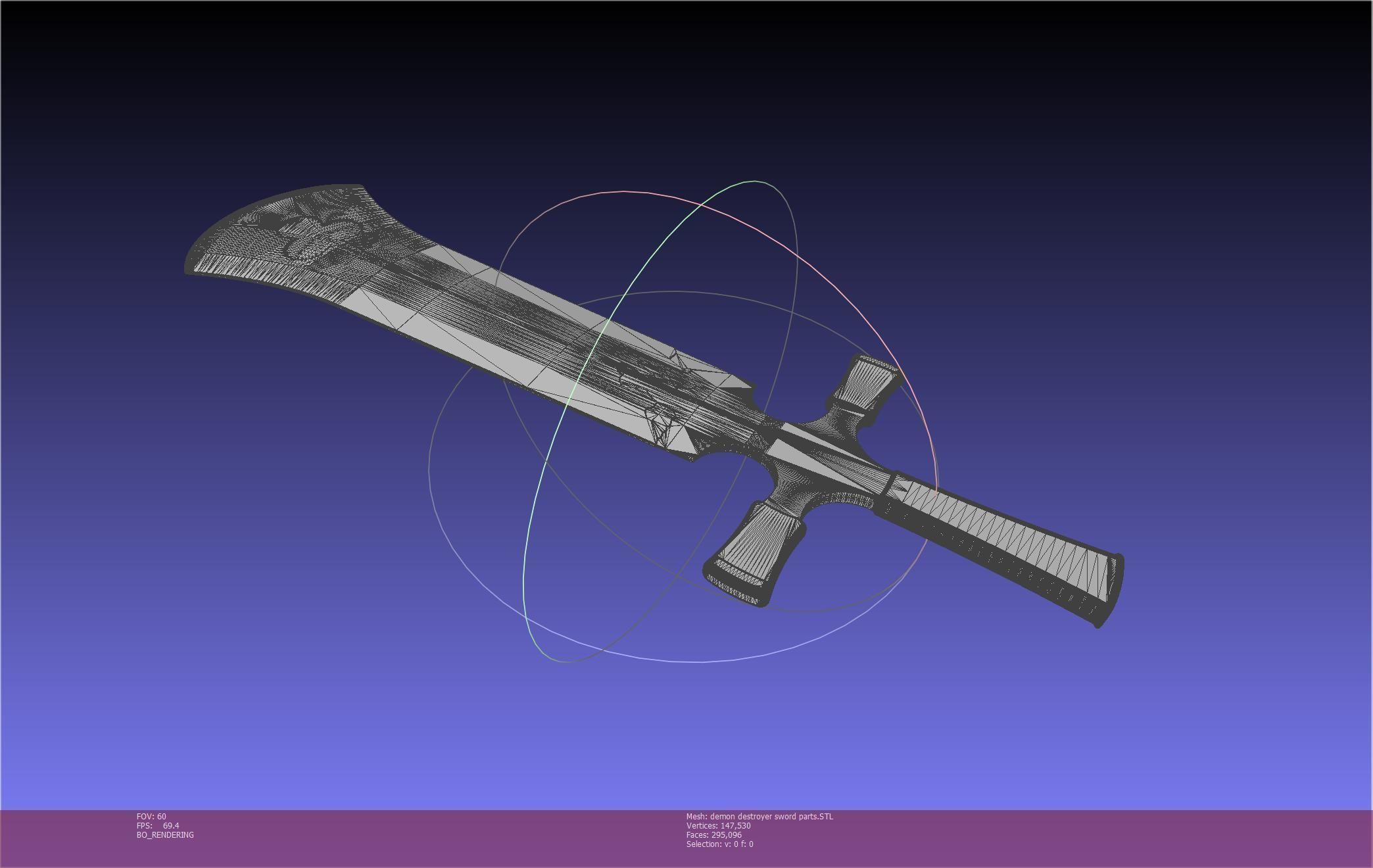 Black Clover Demon Destroyer Sword Printable Assembly 3D print model_60