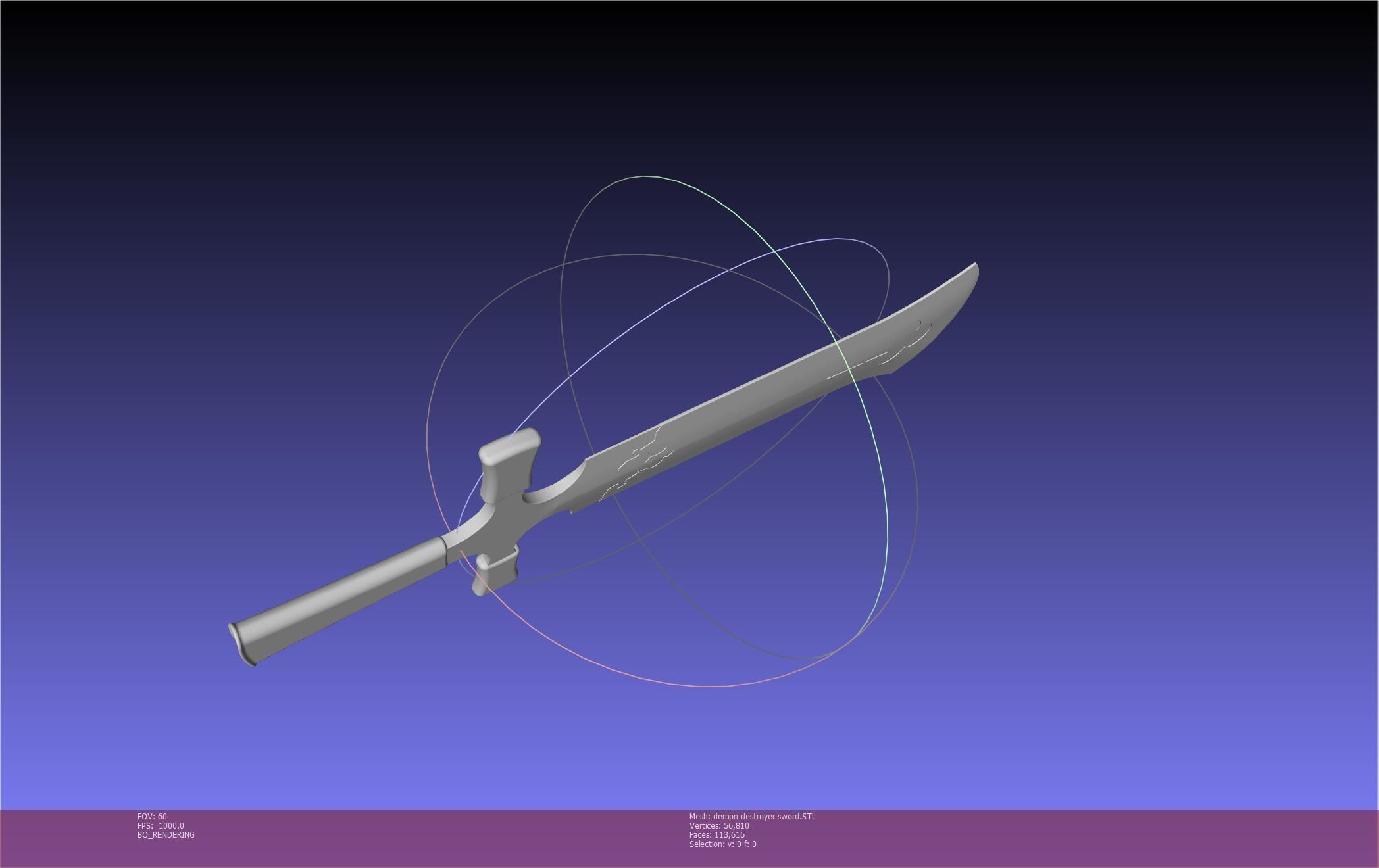 Black Clover Demon Destroyer Sword Printable Assembly 3D print model_28