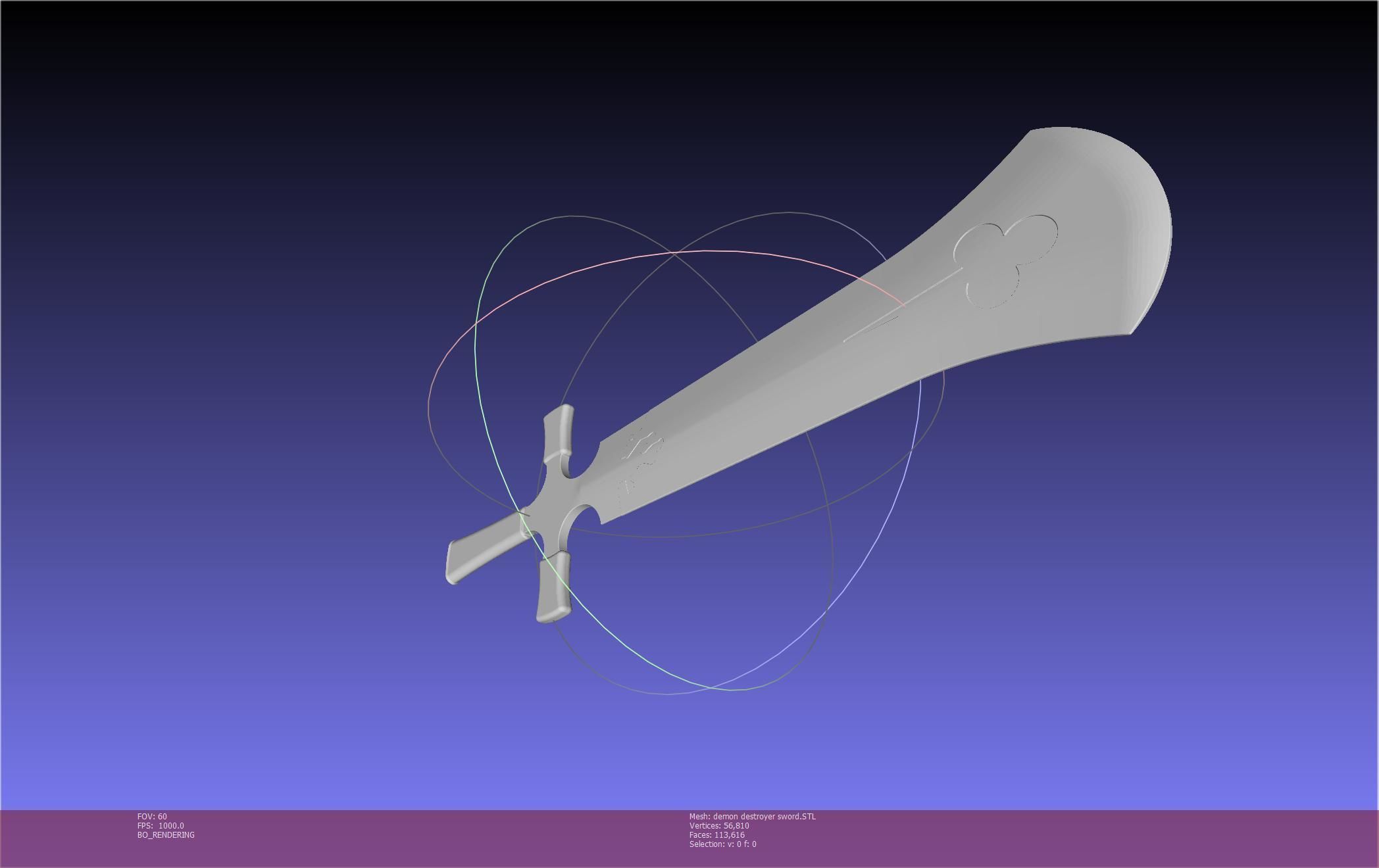 Black Clover Demon Destroyer Sword Printable Assembly 3D print model_24