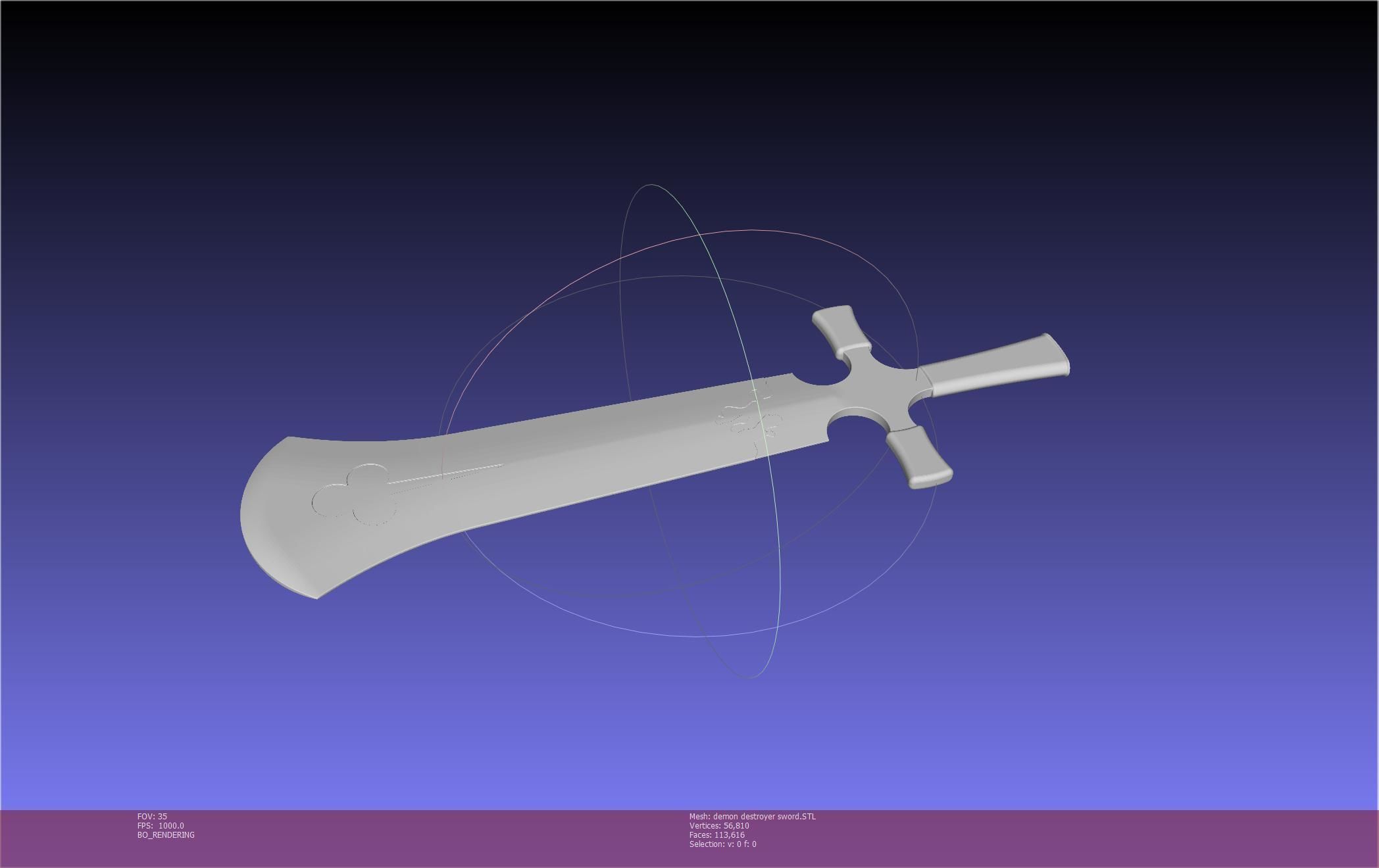 Black Clover Demon Destroyer Sword Printable Assembly 3D print model_57