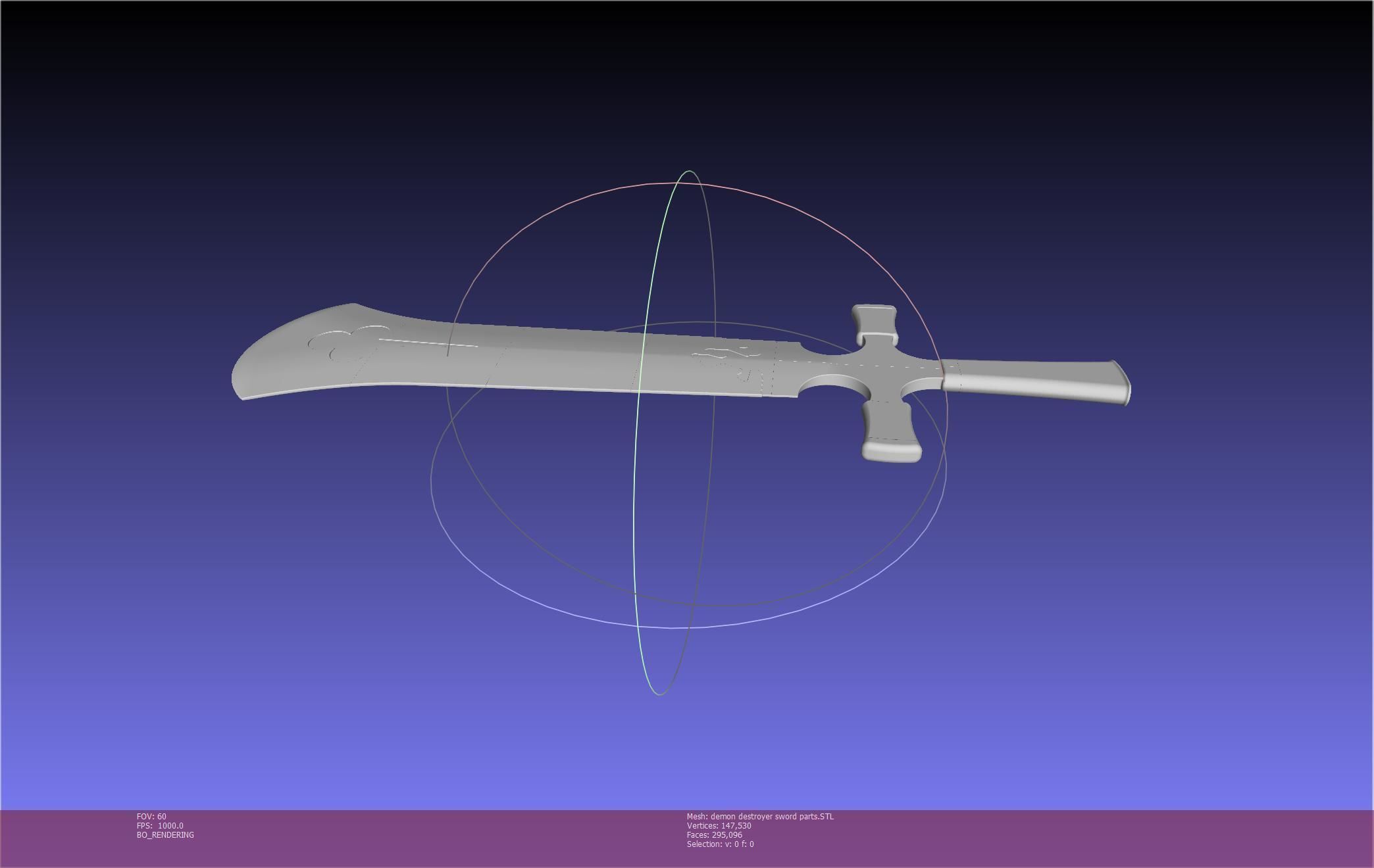 Black Clover Demon Destroyer Sword Printable Assembly 3D print model_69