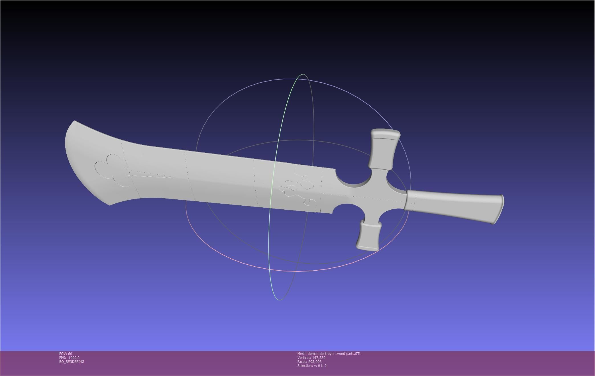 Black Clover Demon Destroyer Sword Printable Assembly 3D print model_74