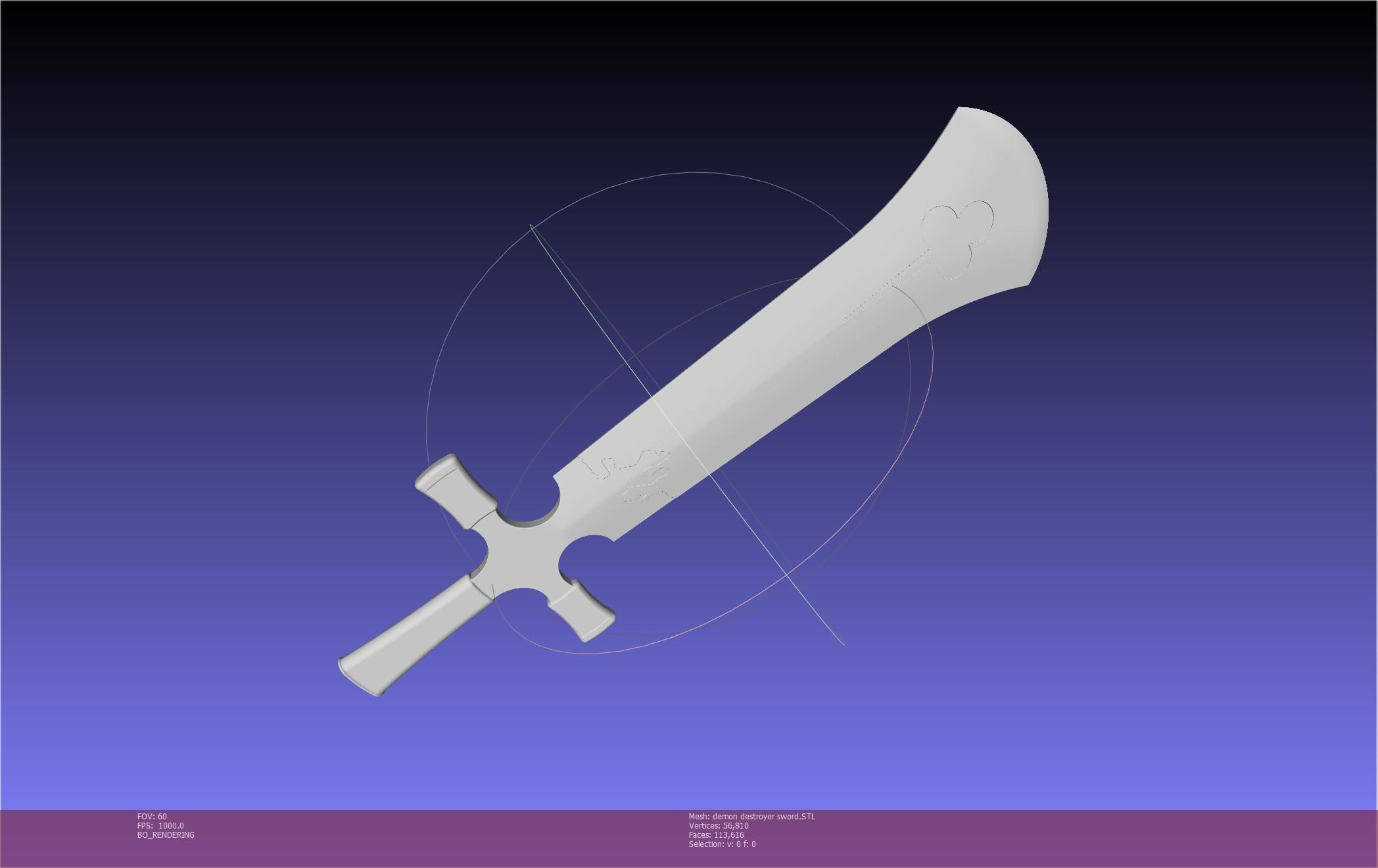 Black Clover Demon Destroyer Sword Printable Assembly 3D print model_9