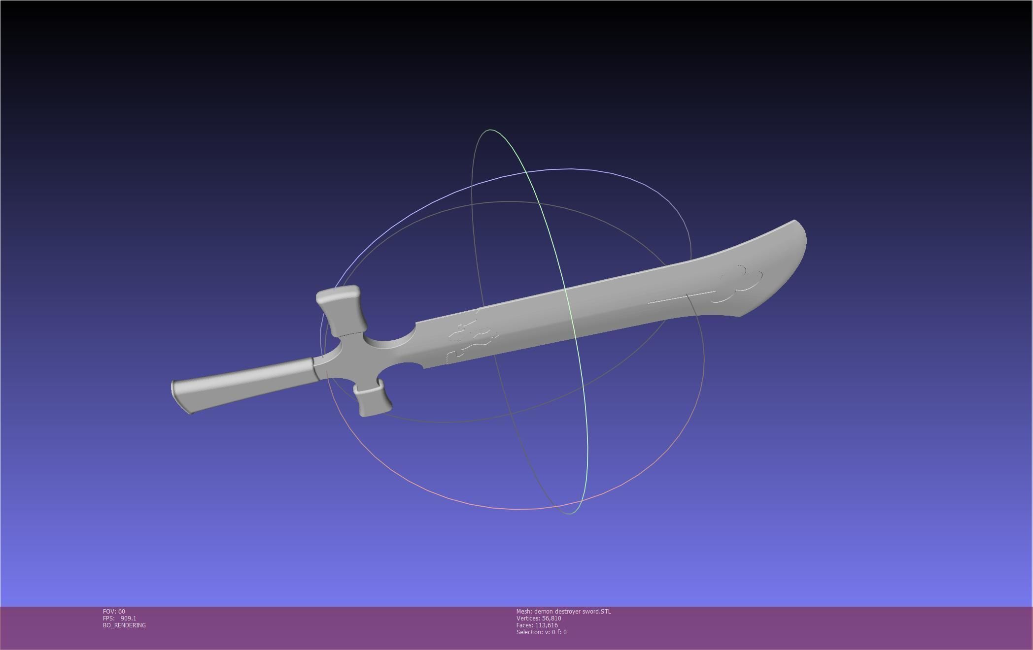 Black Clover Demon Destroyer Sword Printable Assembly 3D print model_3
